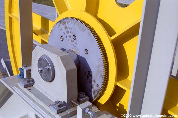 Cable pulley, base of lift