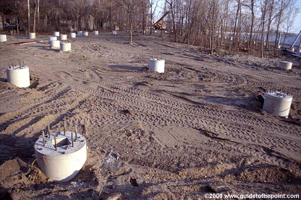 Footers for the first turn tower