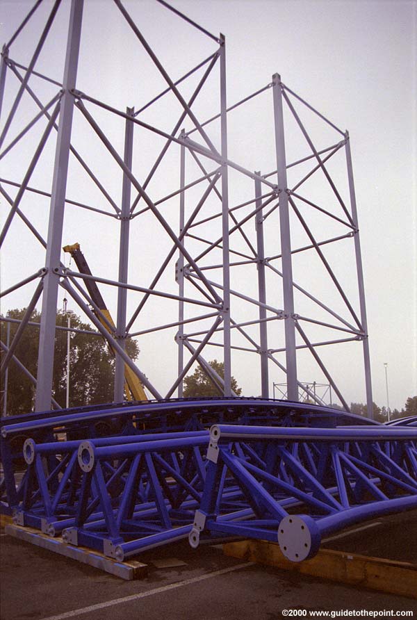 Support assemblies in parking lot