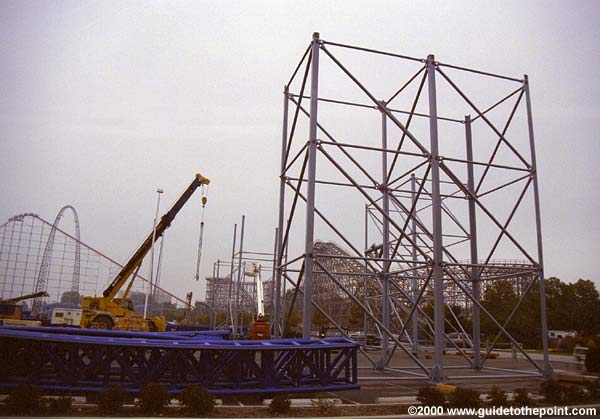 Support assemblies in parking lot