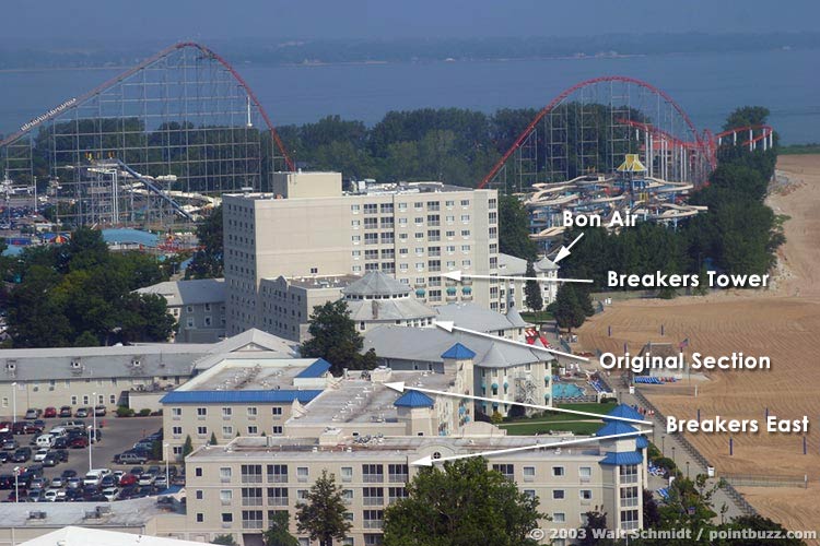 The four sections of Hotel Breakers