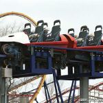 Red cars in brake run