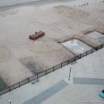 Concrete blocks in the sand