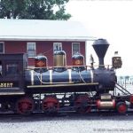 Engineer's side view of CP&LE RR #3, 'Albert', sitting outside engine house, sans tender in June '92.  Copyright 2005, Paul W. Woodring.