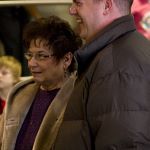 Nancy McKeen and Tony Clark help judge the costume contest