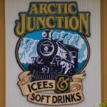 Arctic Junction - ICEE stand in front of Frontiertown train station